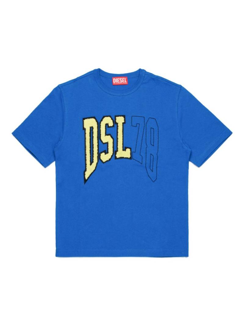 Diesel Kids logo-appliqué T-shirt - Blue von Diesel Kids