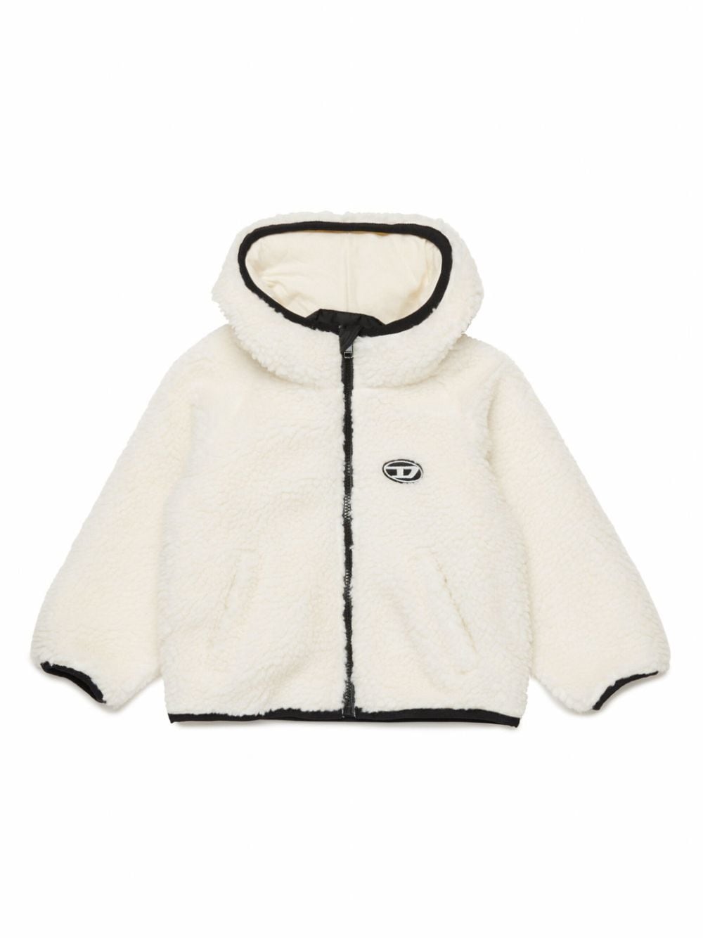 Diesel Kids logo-appliqué hooded padded jacket - White von Diesel Kids