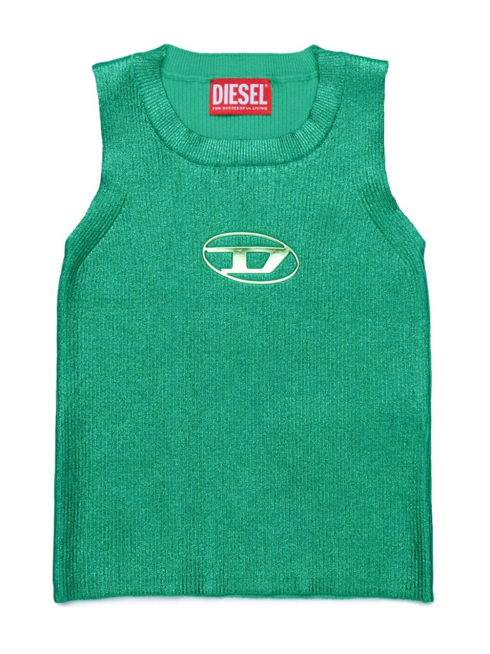 Diesel Kids Oval D logo cotton vest - Green von Diesel Kids