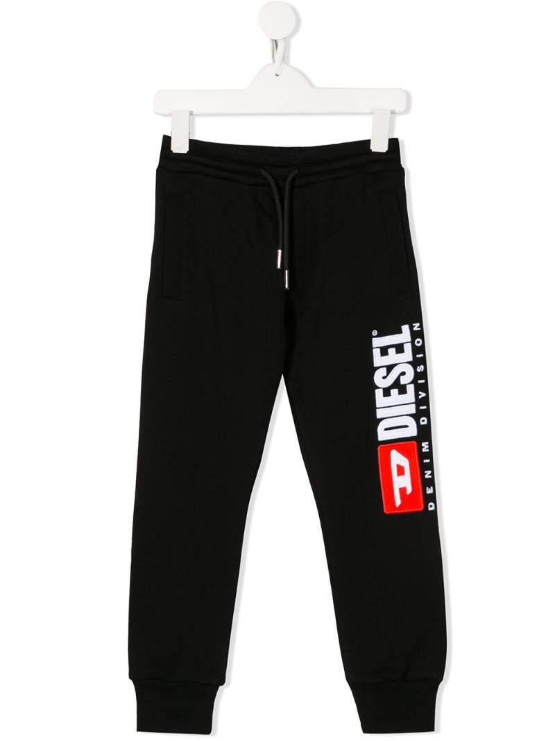 Diesel Kids logo drawstring track trousers - Black von Diesel Kids