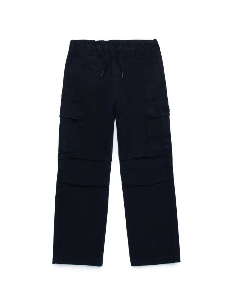 Diesel Kids logo-embroidered cargo pants - Black von Diesel Kids