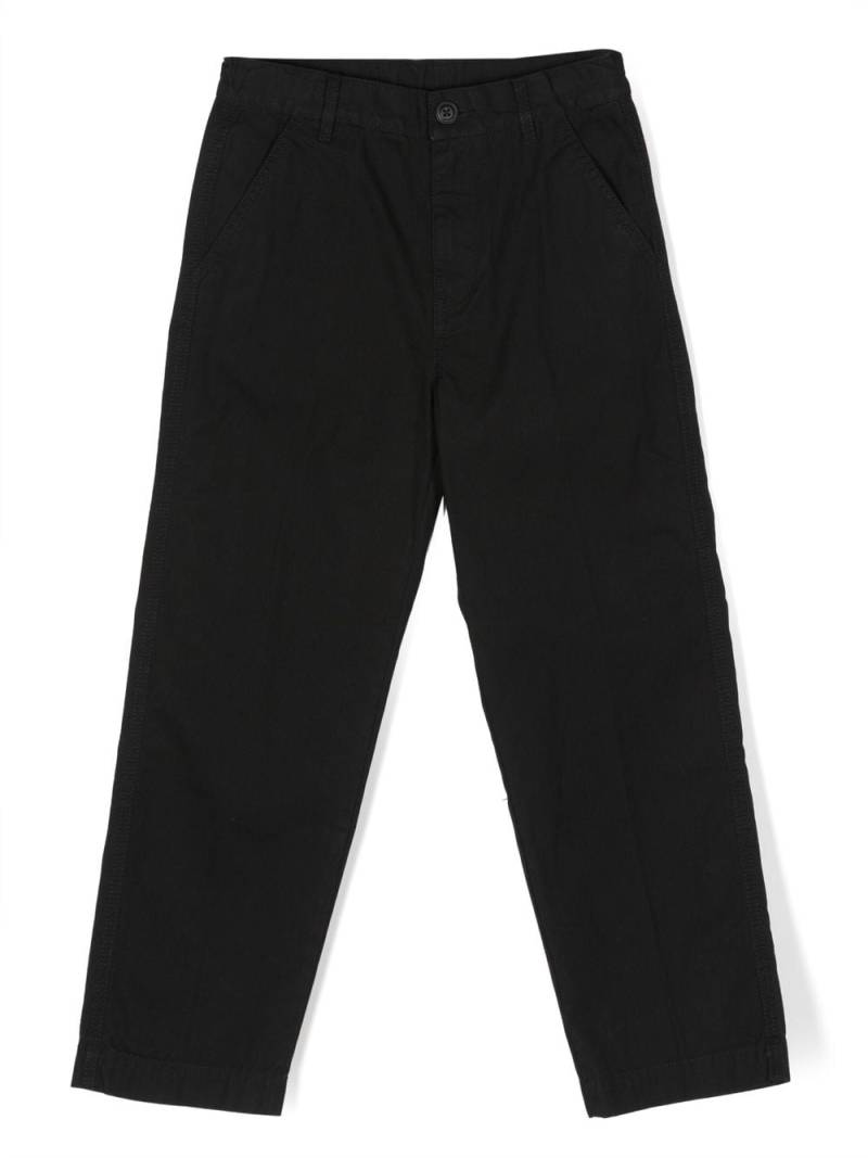 Diesel Kids logo-embroidered chino trousers - Black von Diesel Kids