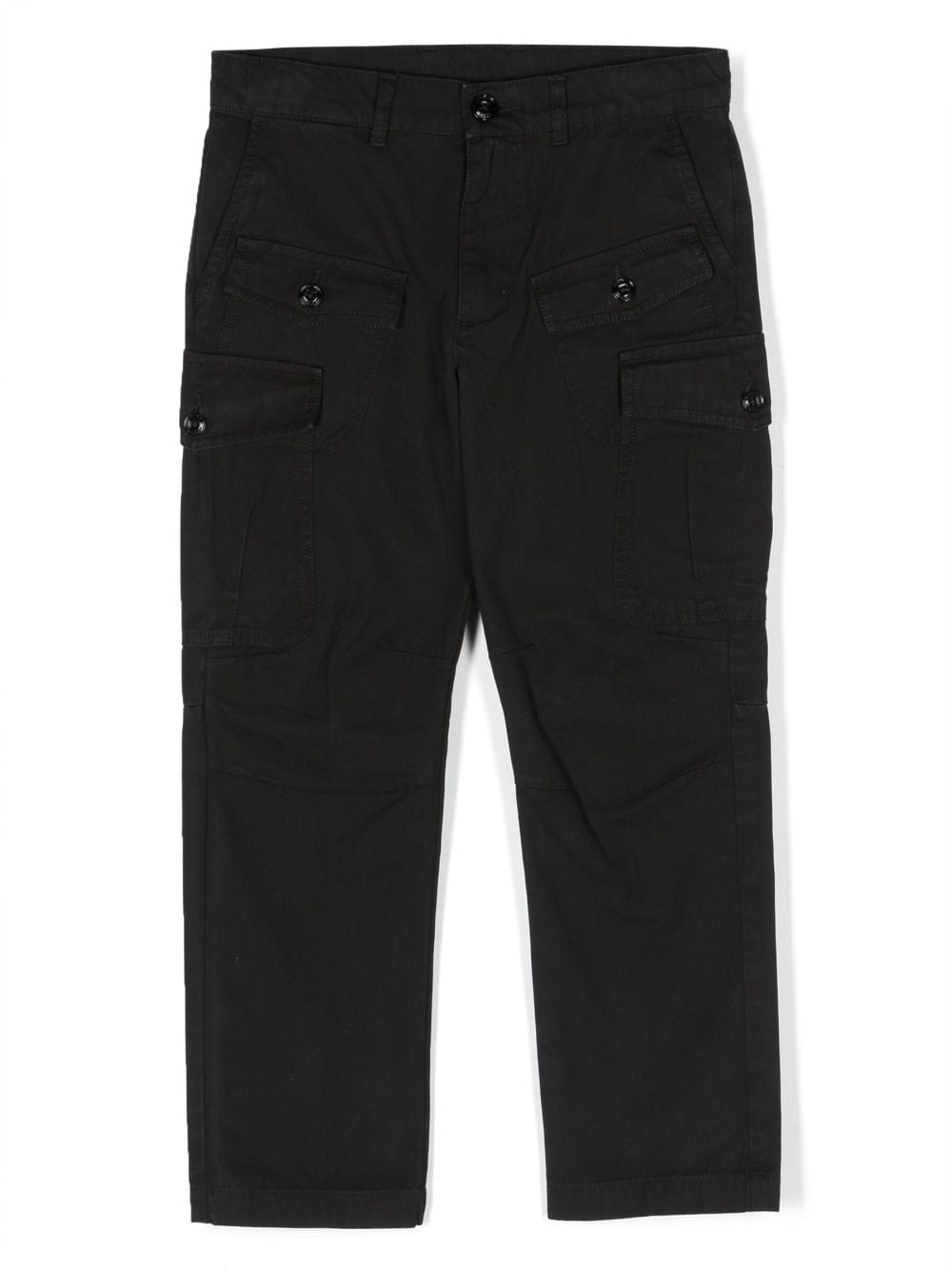 Diesel Kids logo-embroidered cotton cargo trousers - Black von Diesel Kids