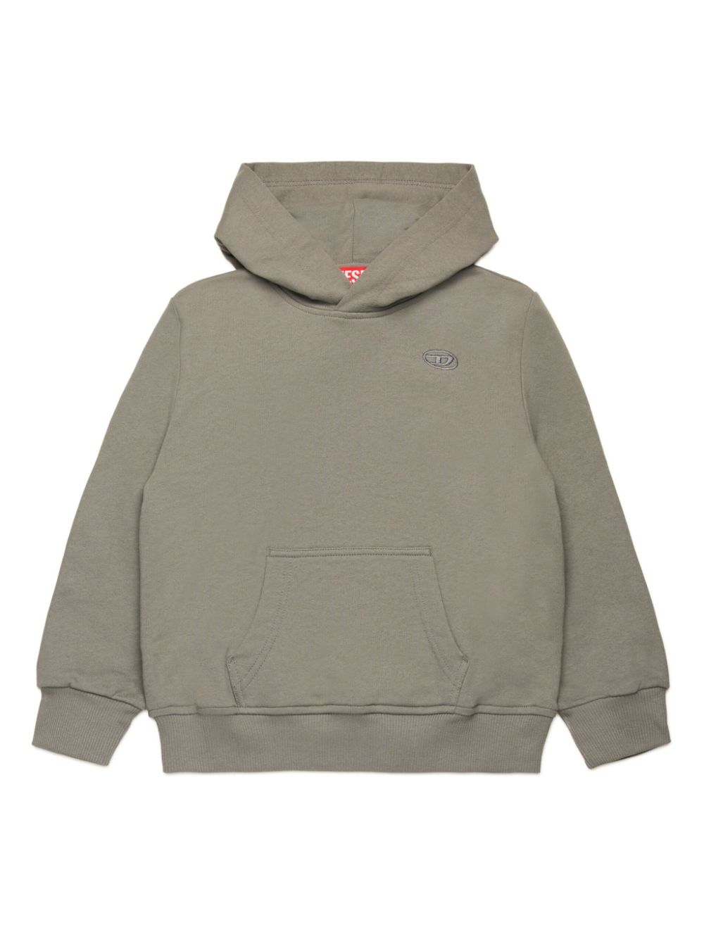 Diesel Kids logo-embroidered hoodie - Grey von Diesel Kids