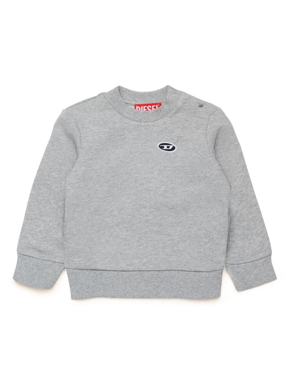 Diesel Kids logo-embroidered jumper - Grey von Diesel Kids