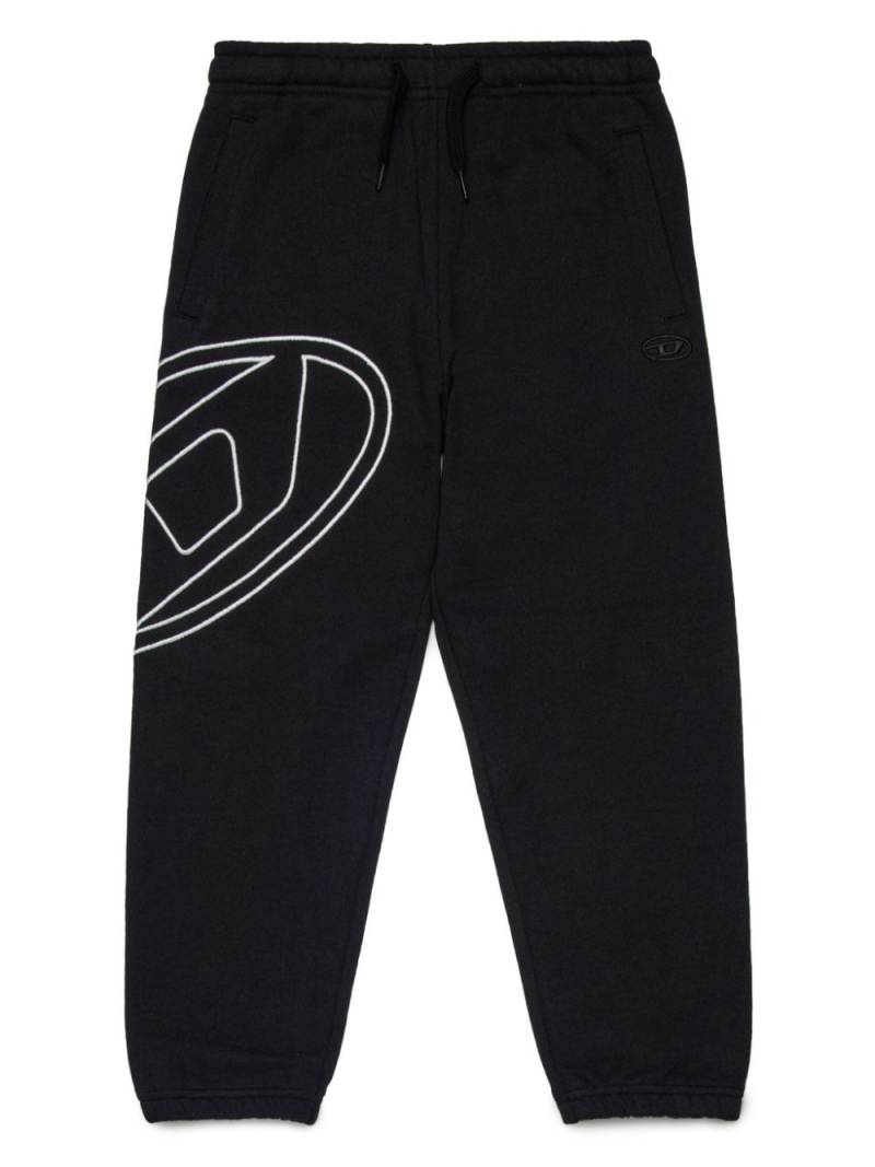 Diesel Kids logo-embroidered track pants - Black von Diesel Kids