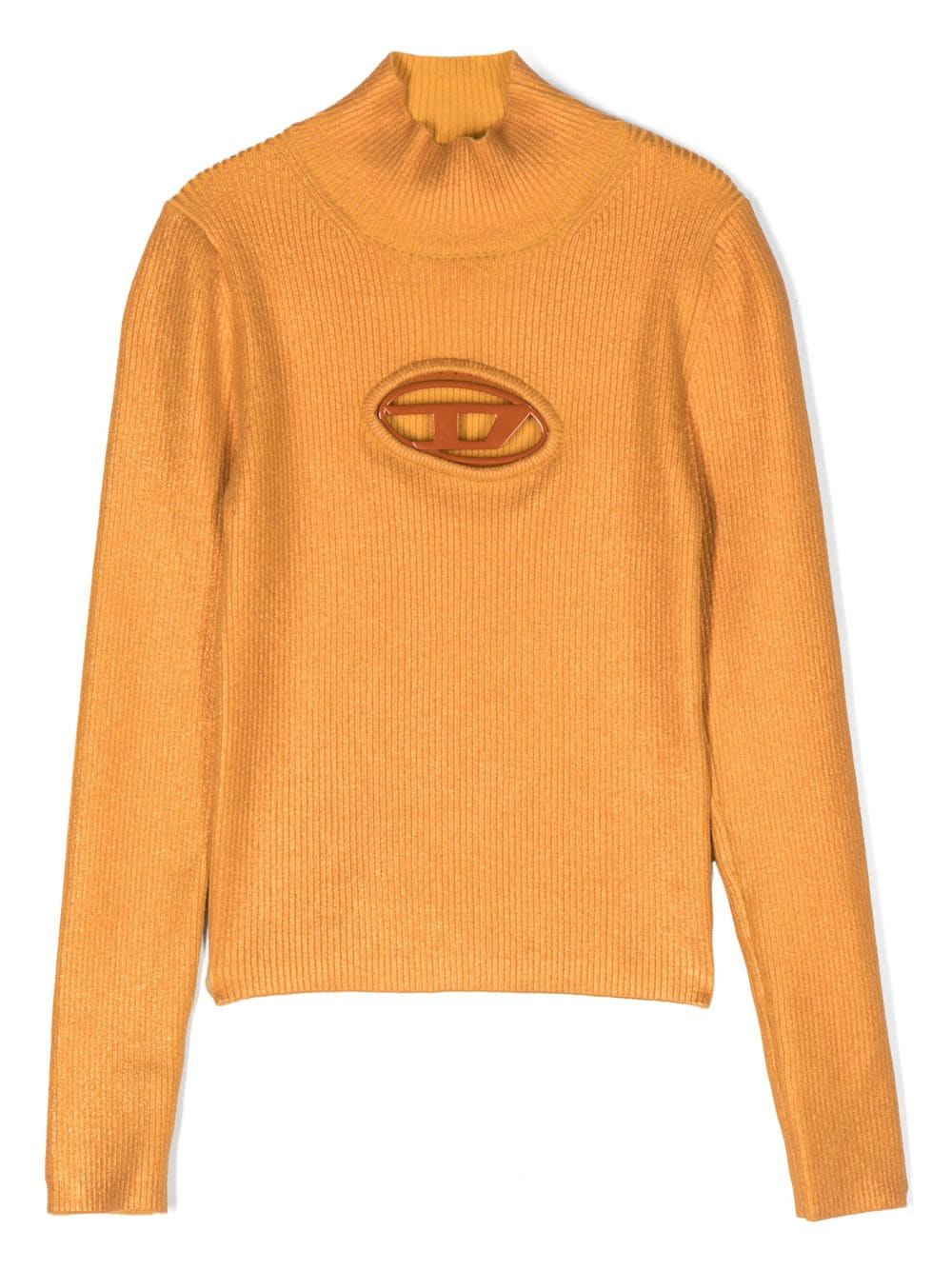 Diesel Kids logo-plaque high-neck jumper - Orange von Diesel Kids