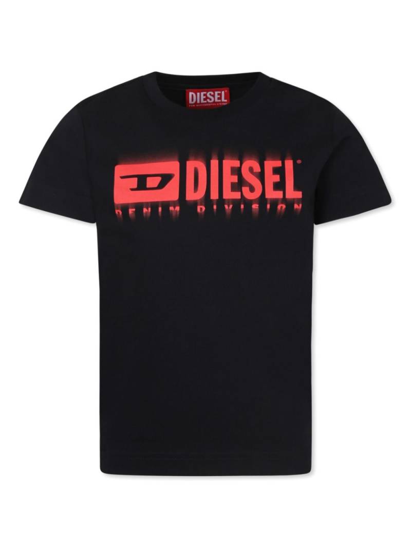 Diesel Kids logo-print T-shirt - Black von Diesel Kids