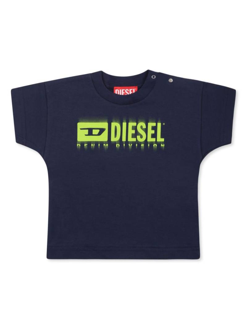 Diesel Kids logo-print T-shirt - Blue von Diesel Kids