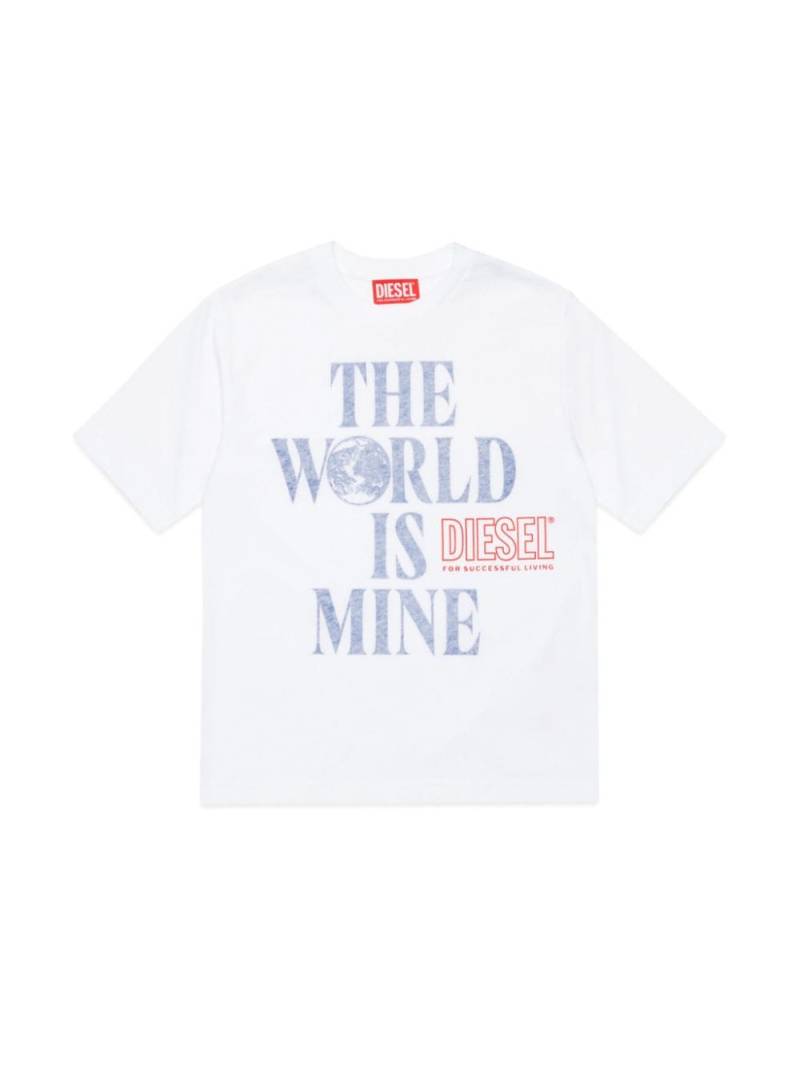 Diesel Kids logo-print cotton T-shirt - White von Diesel Kids