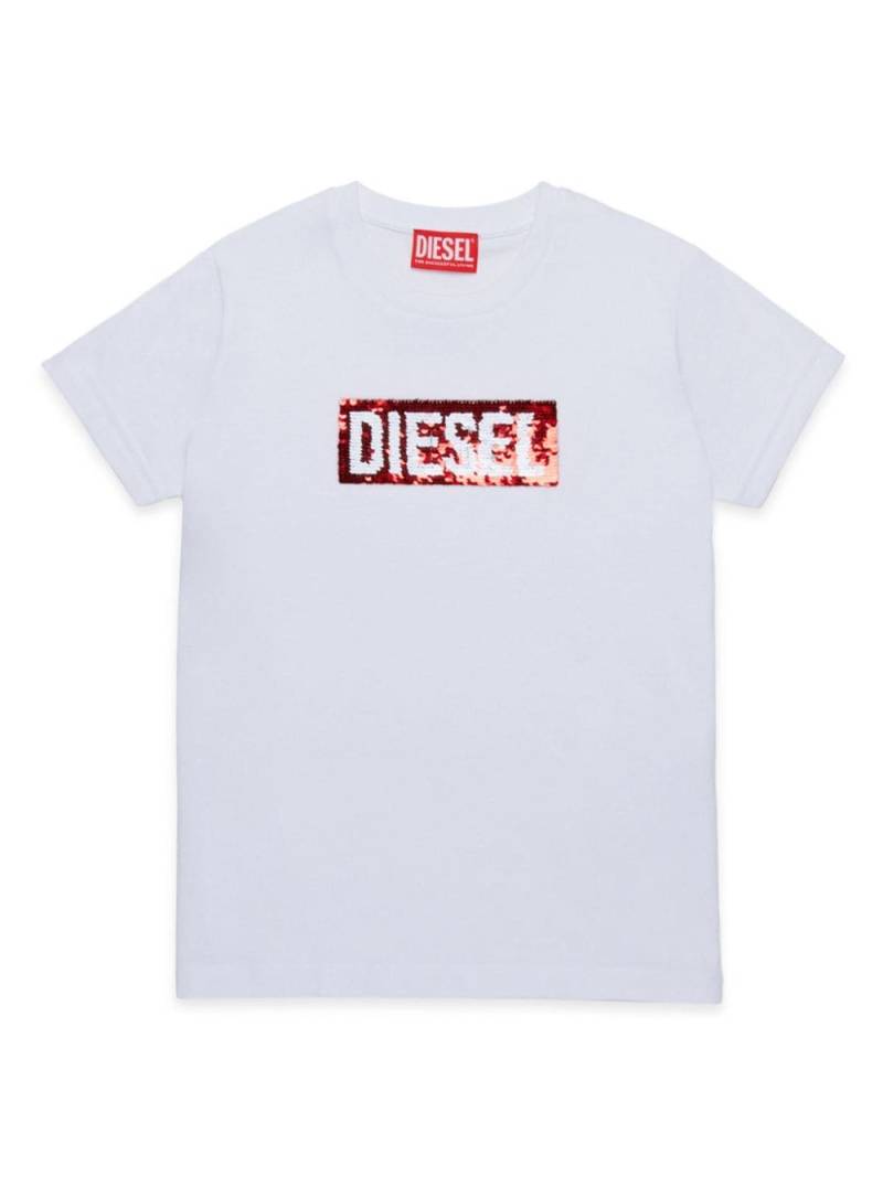 Diesel Kids logo-print cotton T-shirt - White von Diesel Kids