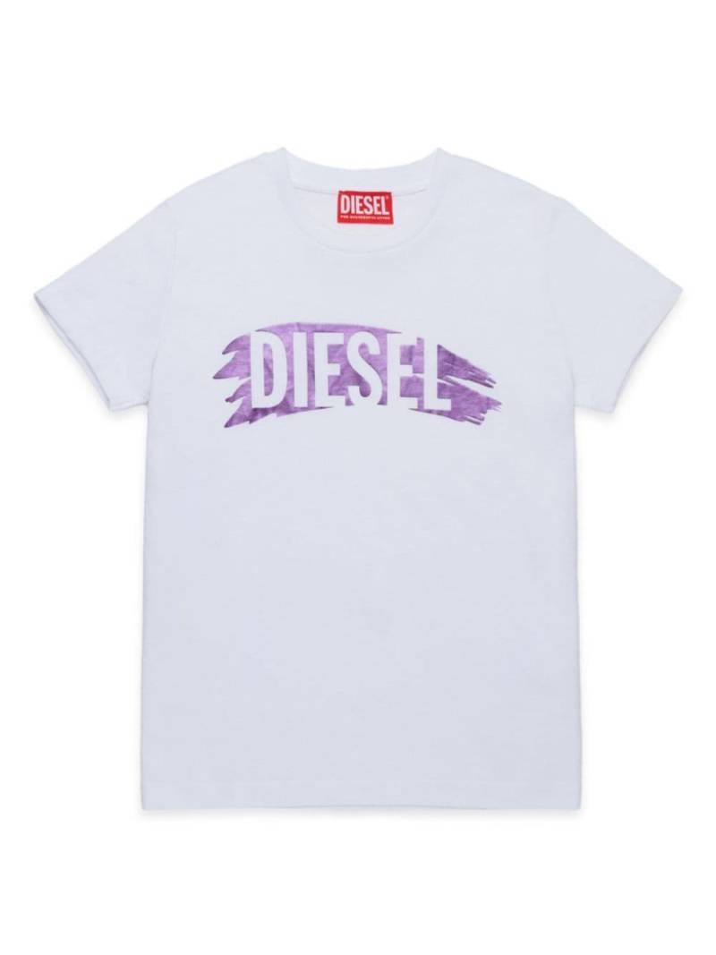 Diesel Kids logo-print cotton T-shirt - White von Diesel Kids