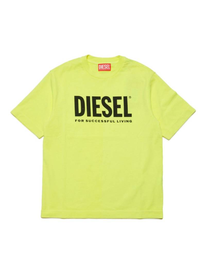 Diesel Kids logo-print cotton T-shirt - Yellow von Diesel Kids