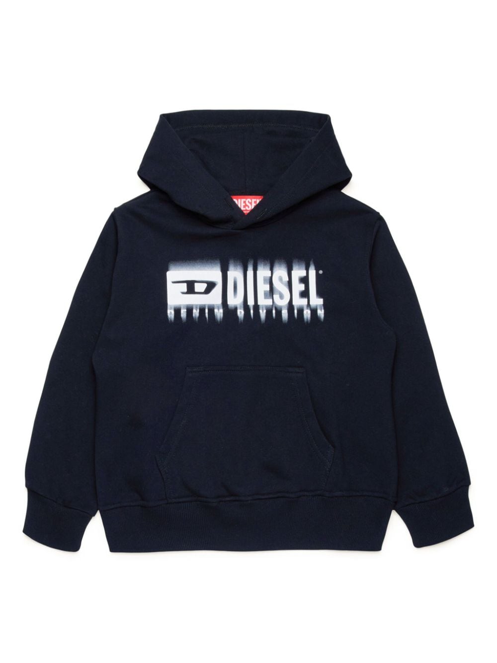 Diesel Kids logo-print cotton hoodie - Blue von Diesel Kids