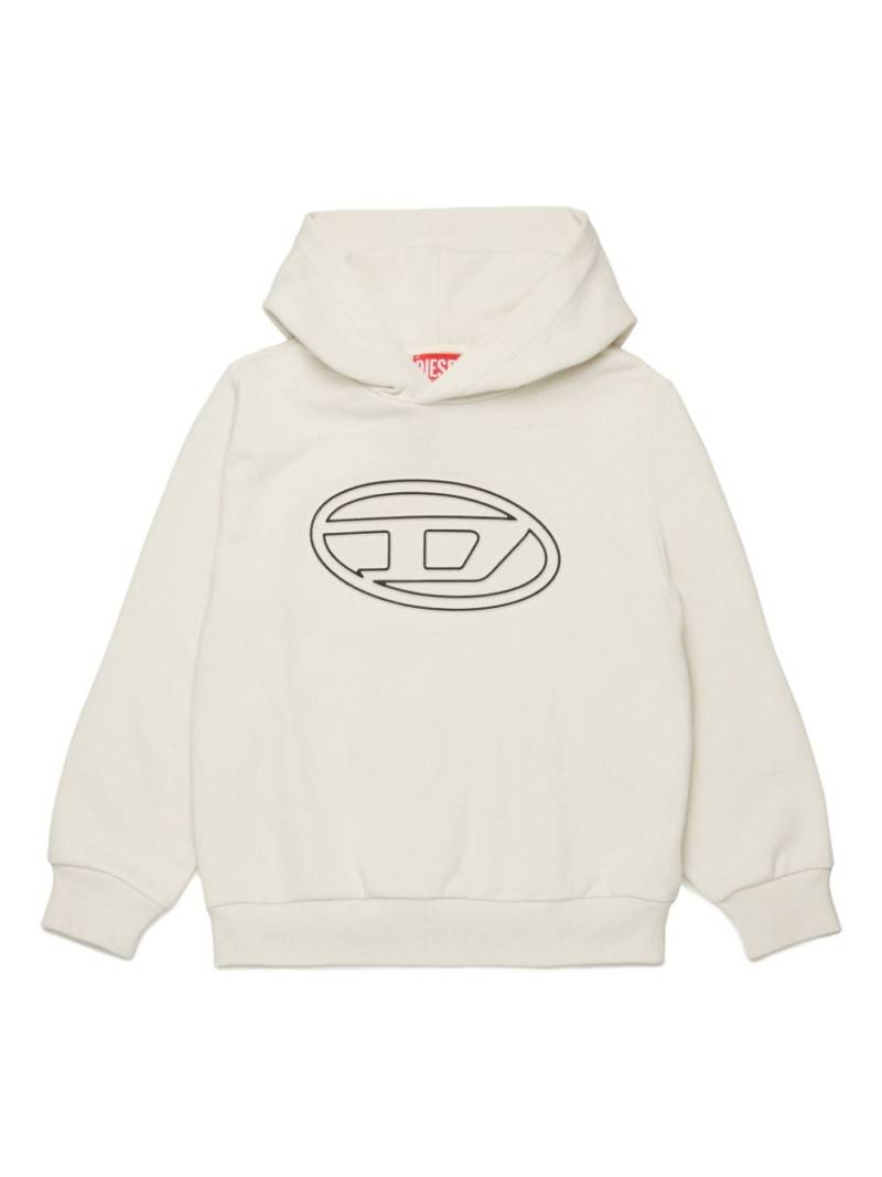 Diesel Kids logo-print cotton hoodie - White von Diesel Kids