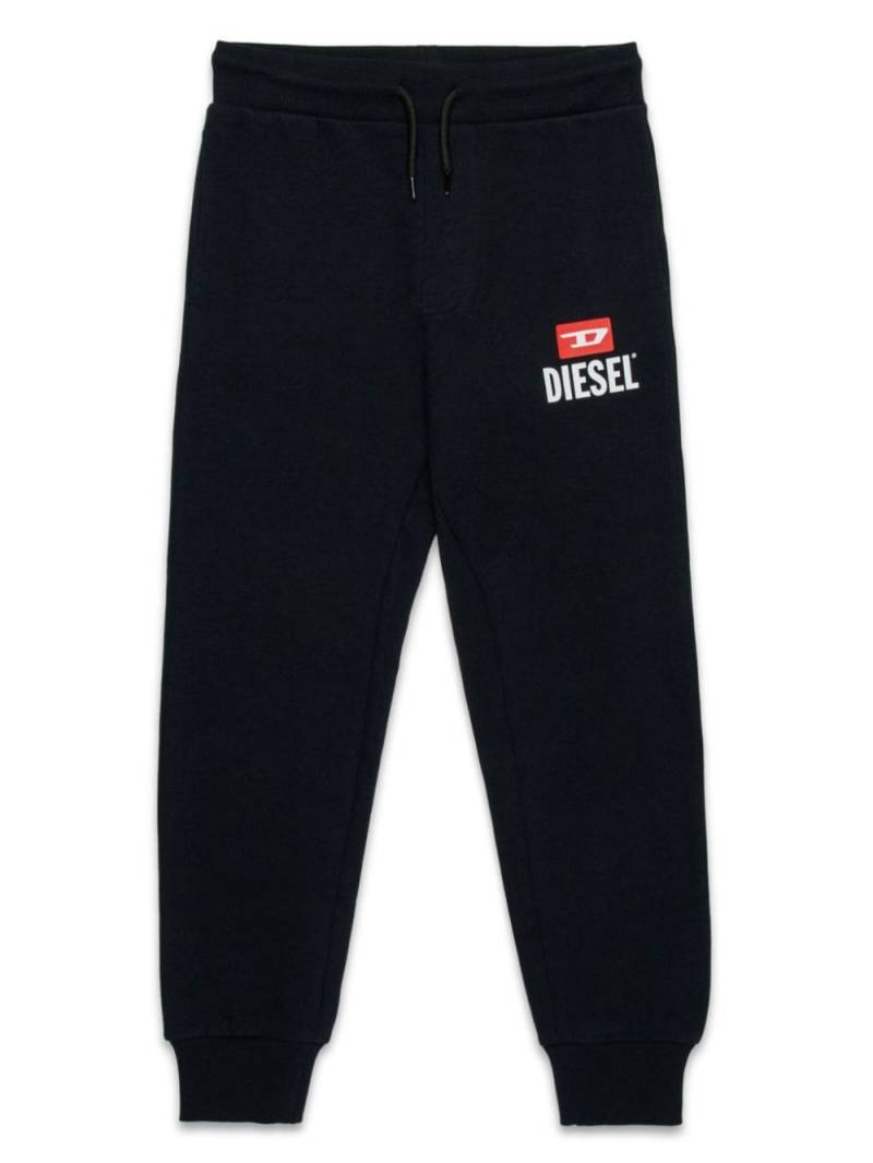 Diesel Kids logo-print cotton joggers - Black von Diesel Kids