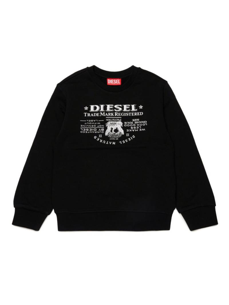 Diesel Kids logo-print cotton sweatshirt - Black von Diesel Kids