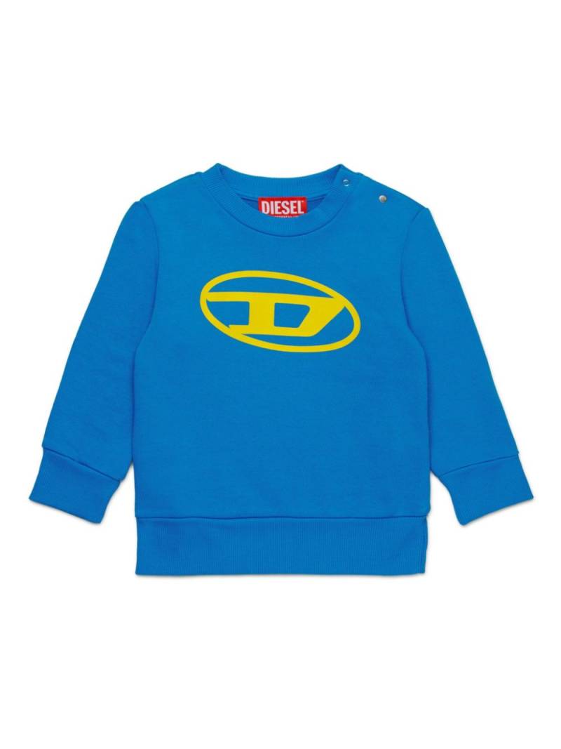 Diesel Kids logo-print cotton sweatshirt - Blue von Diesel Kids