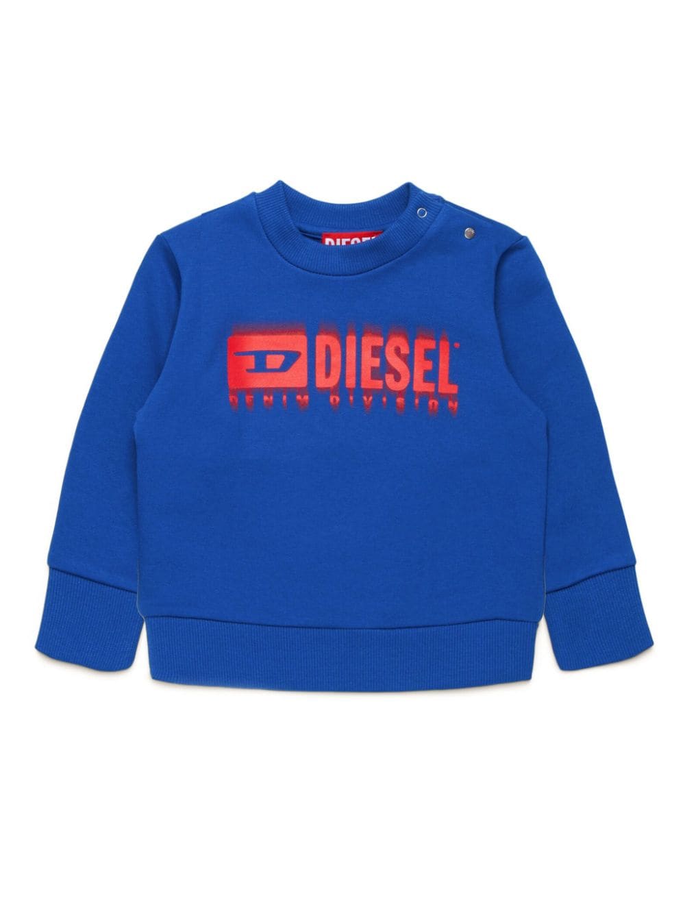 Diesel Kids logo-print cotton sweatshirt - Blue von Diesel Kids