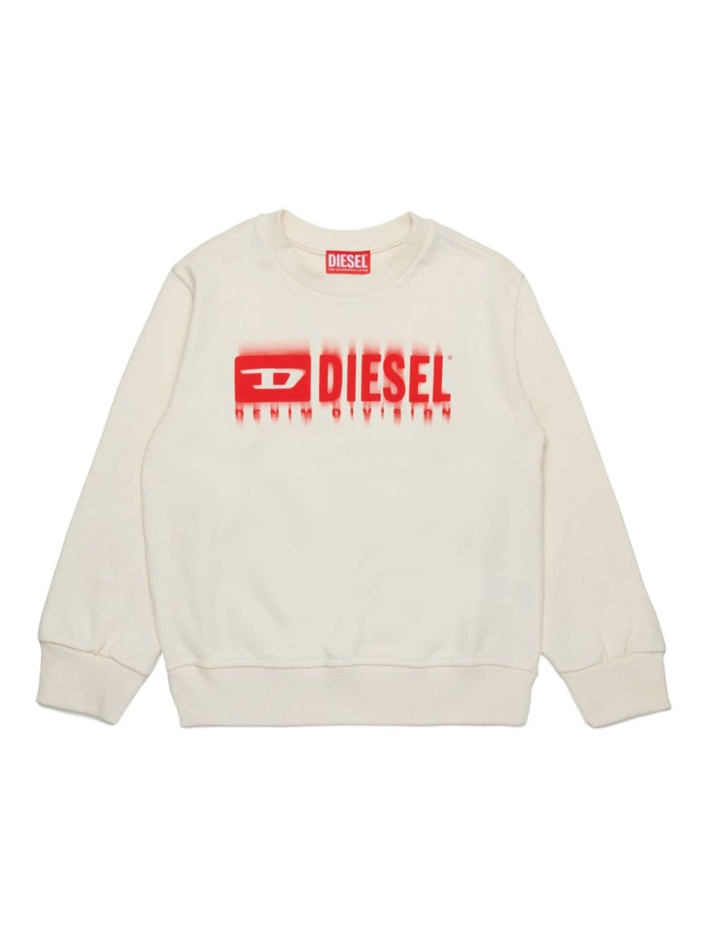 Diesel Kids logo-print cotton sweatshirt - Neutrals von Diesel Kids