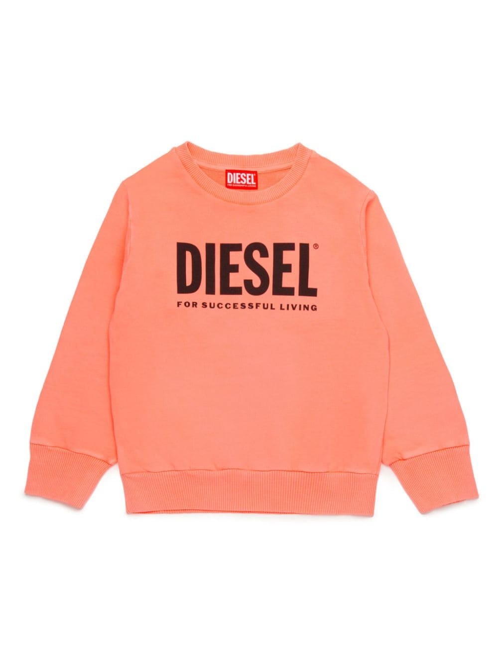 Diesel Kids logo-print cotton sweatshirt - Orange von Diesel Kids