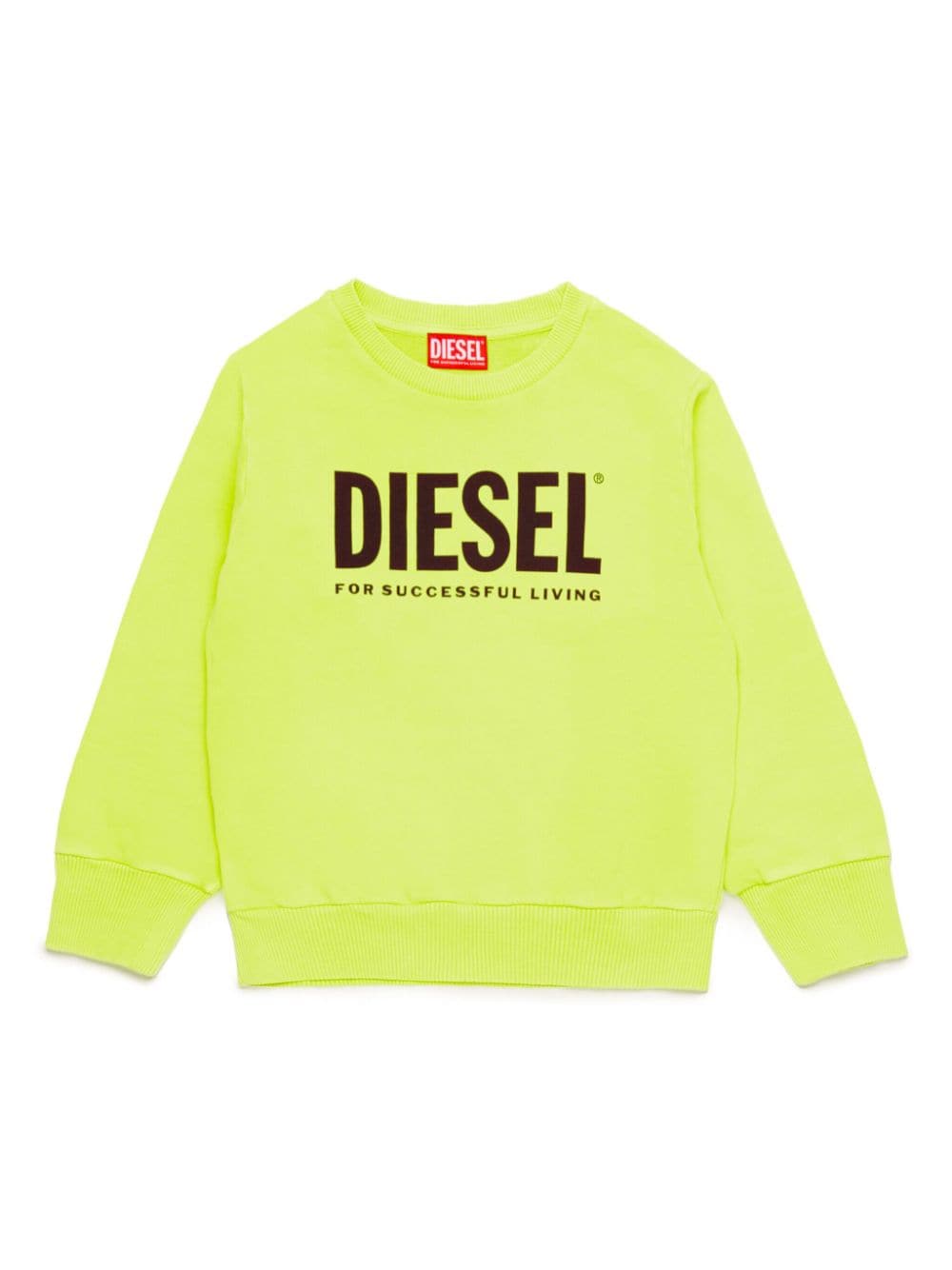 Diesel Kids logo-print cotton sweatshirt - Yellow von Diesel Kids