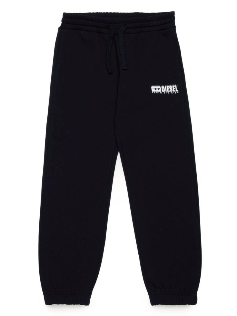 Diesel Kids logo-print cotton track pants - Black von Diesel Kids