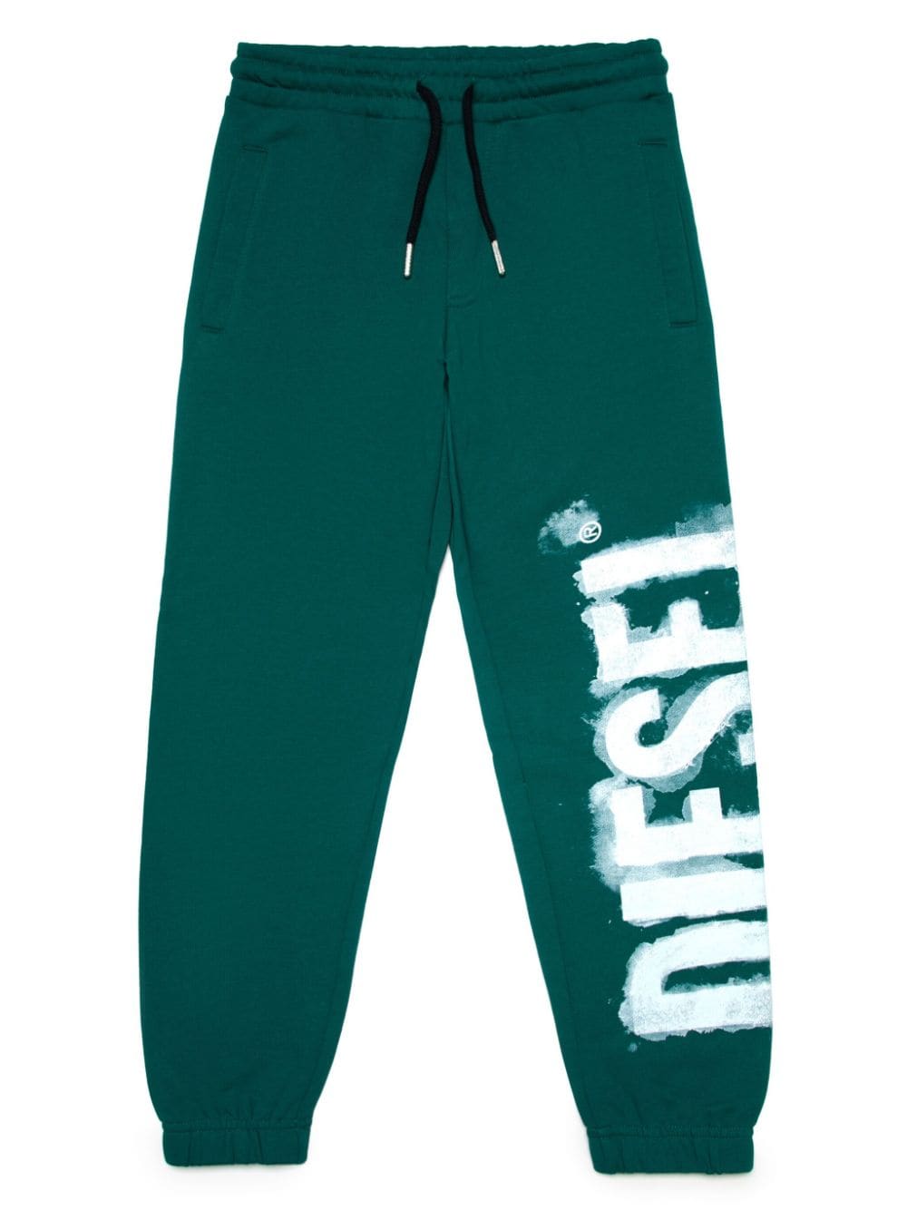 Diesel Kids logo-print cotton track pants - Green von Diesel Kids