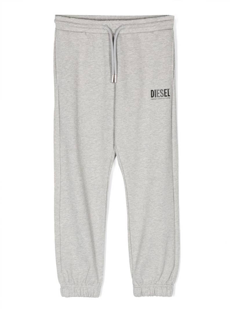 Diesel Kids logo-print cotton track pants - Grey von Diesel Kids