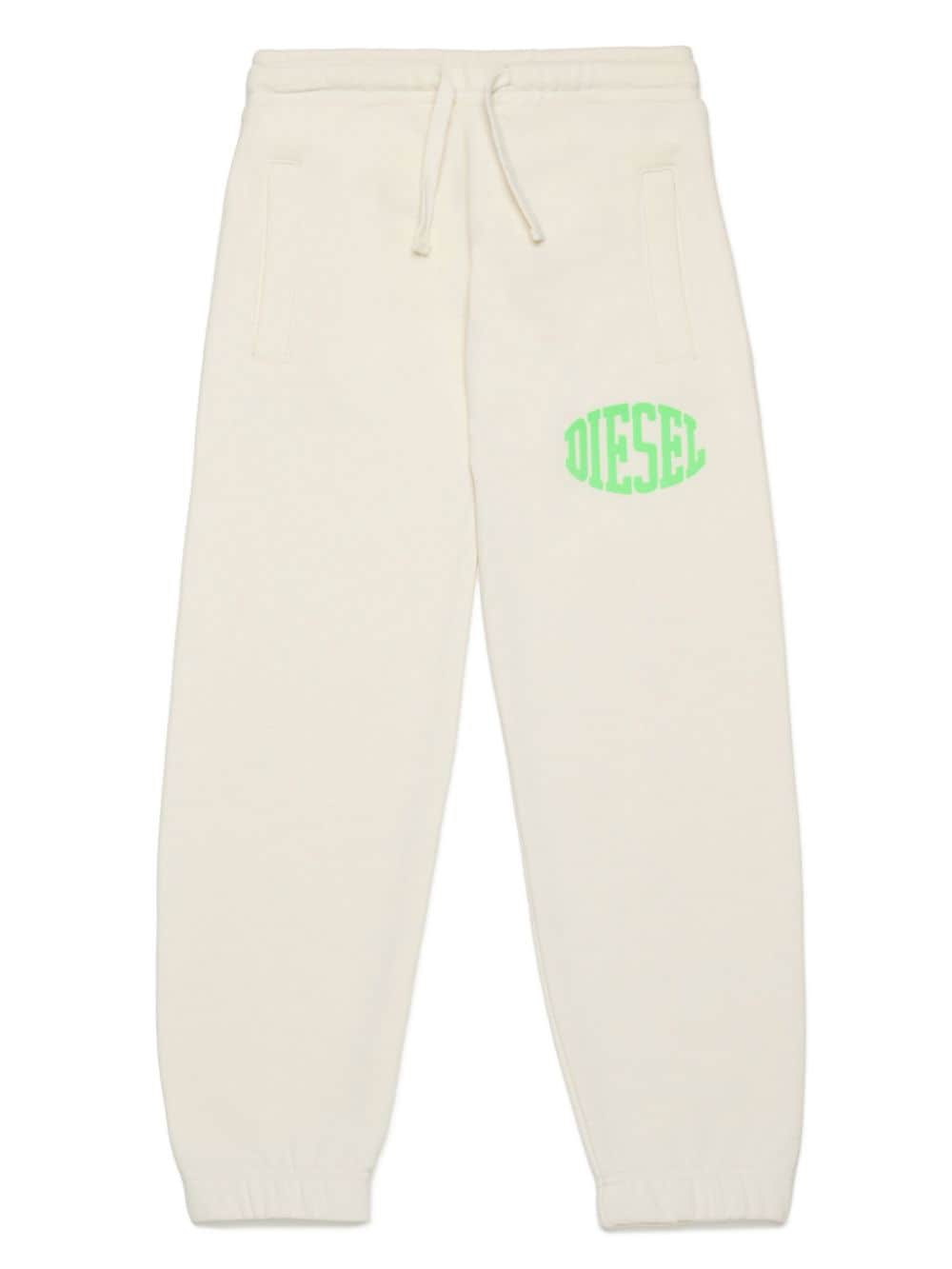 Diesel Kids logo-print cotton track pants - White von Diesel Kids