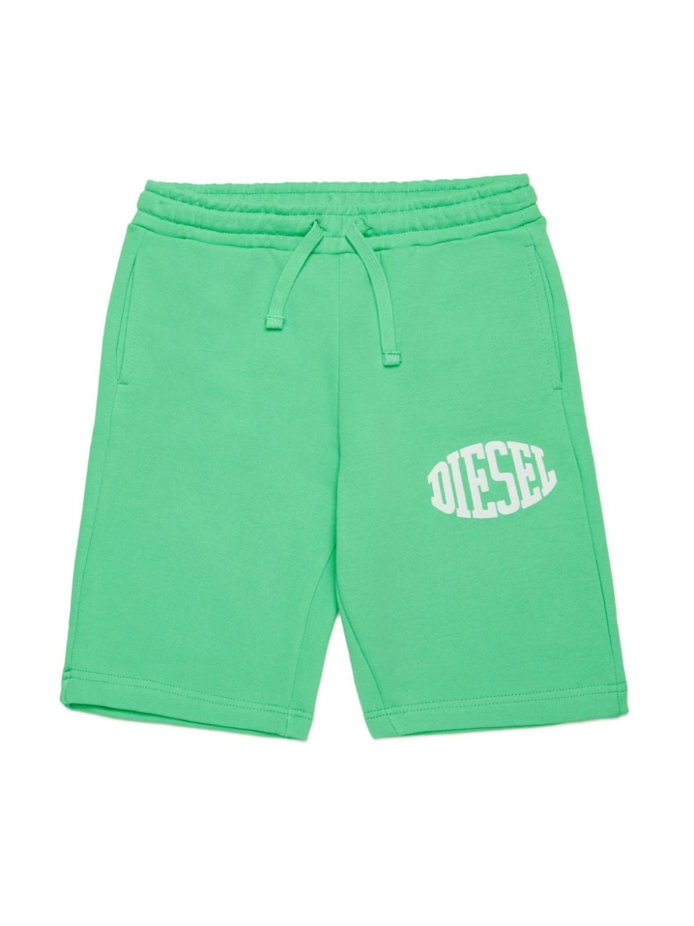 Diesel Kids logo-print cotton track shorts - Green von Diesel Kids