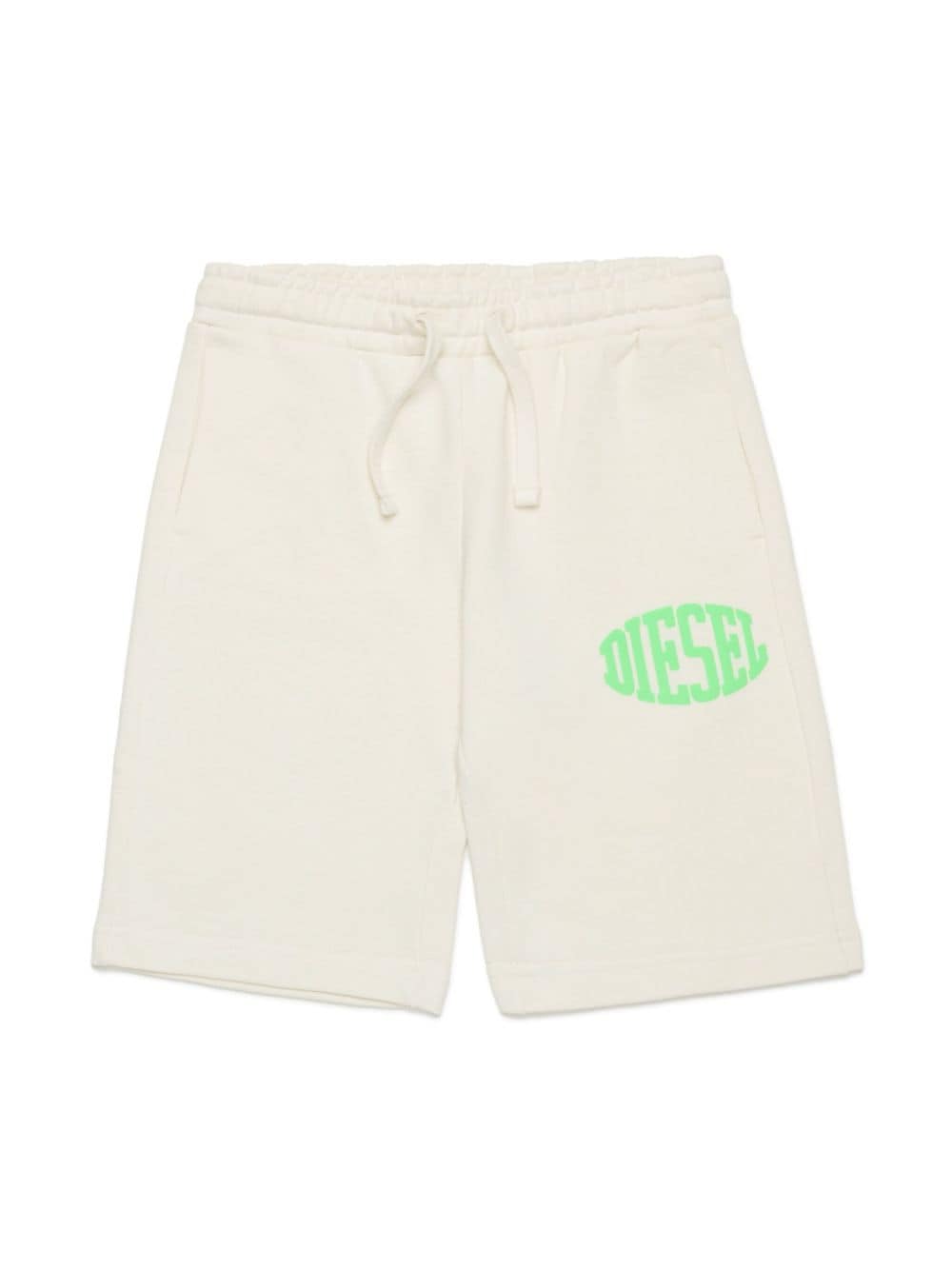 Diesel Kids logo-print cotton track shorts - White von Diesel Kids