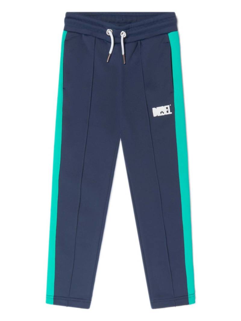 Diesel Kids logo-print drawstring track pants - Blue von Diesel Kids