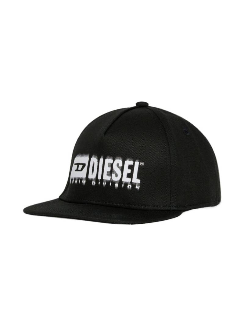 Diesel Kids logo-print gabardine cap - Black von Diesel Kids