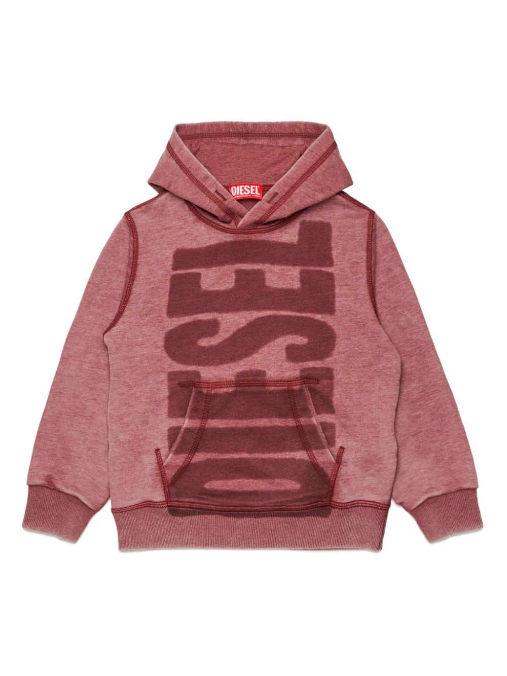 Diesel Kids logo-print hoodie - Red von Diesel Kids