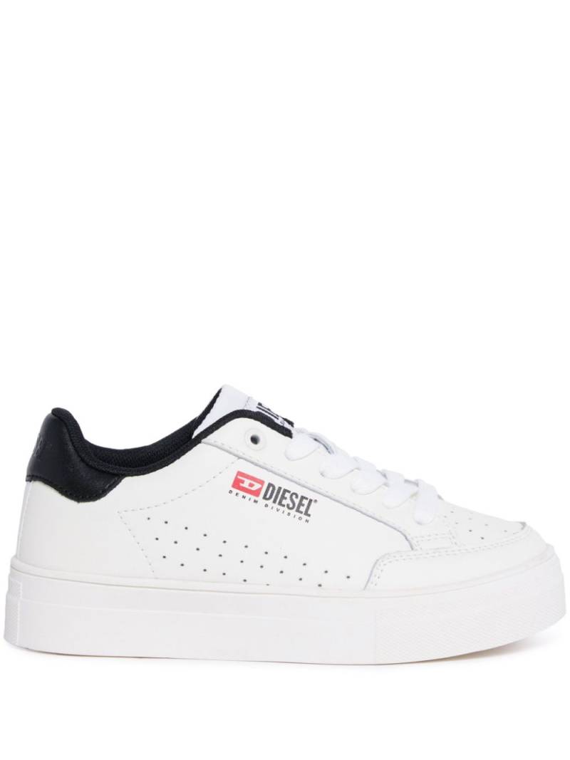 Diesel Kids logo-print lace-up sneakers - White von Diesel Kids