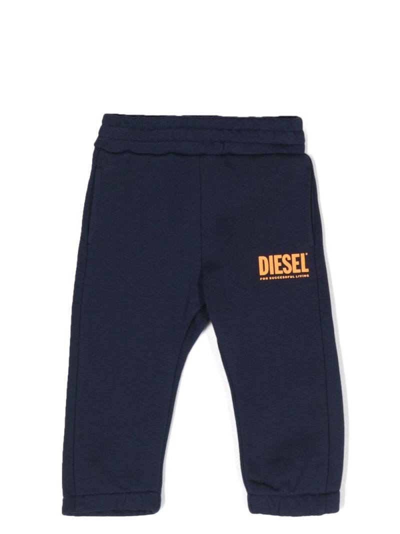 Diesel Kids logo-print leg track pants - Blue von Diesel Kids