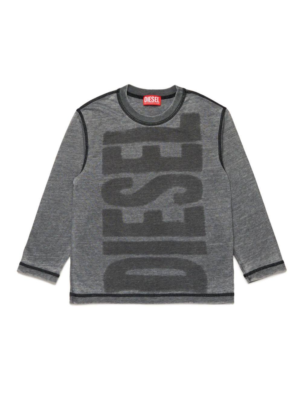 Diesel Kids logo-print long-sleeve T-shirt - Black von Diesel Kids