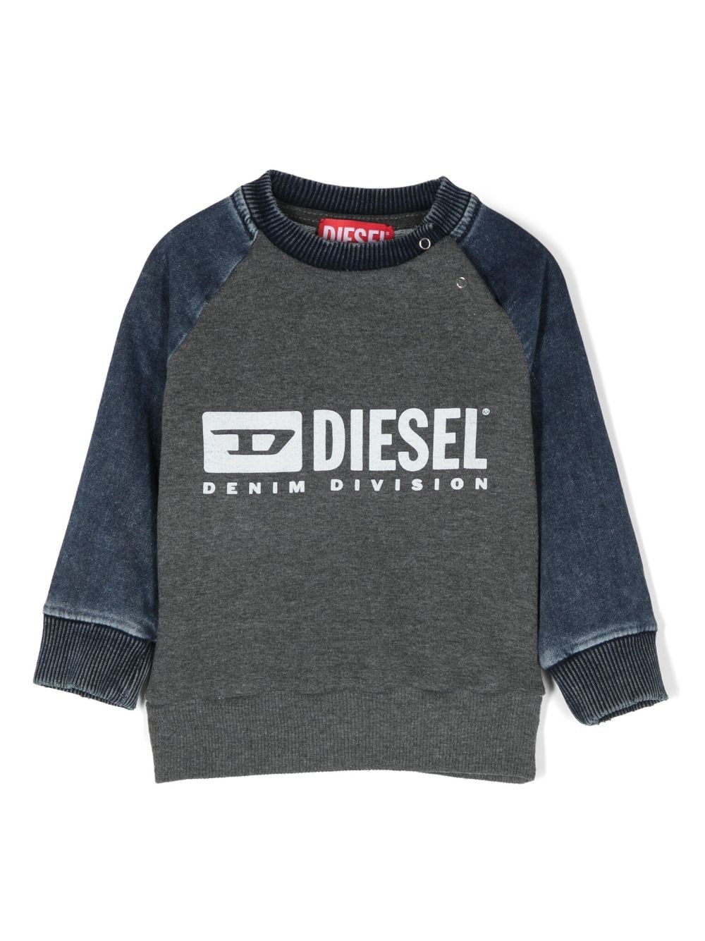 Diesel Kids logo-print raglan-sleeves sweatshirt - Grey von Diesel Kids