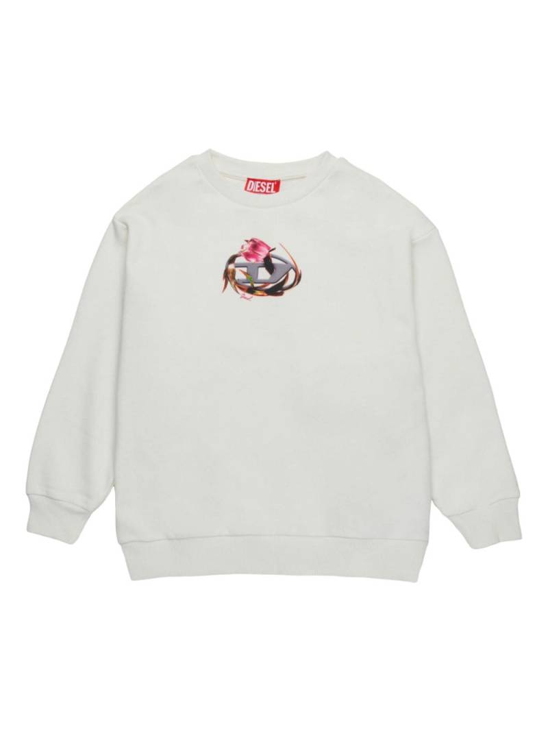 Diesel Kids logo-print sweatshirt - White von Diesel Kids