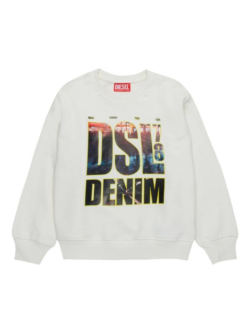 Diesel Kids logo-print sweatshirt - White von Diesel Kids