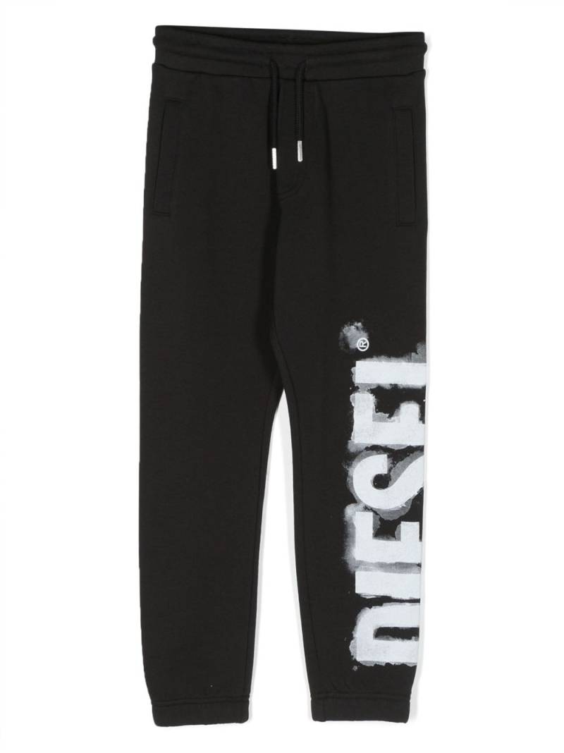 Diesel Kids logo-print track pants - Black von Diesel Kids