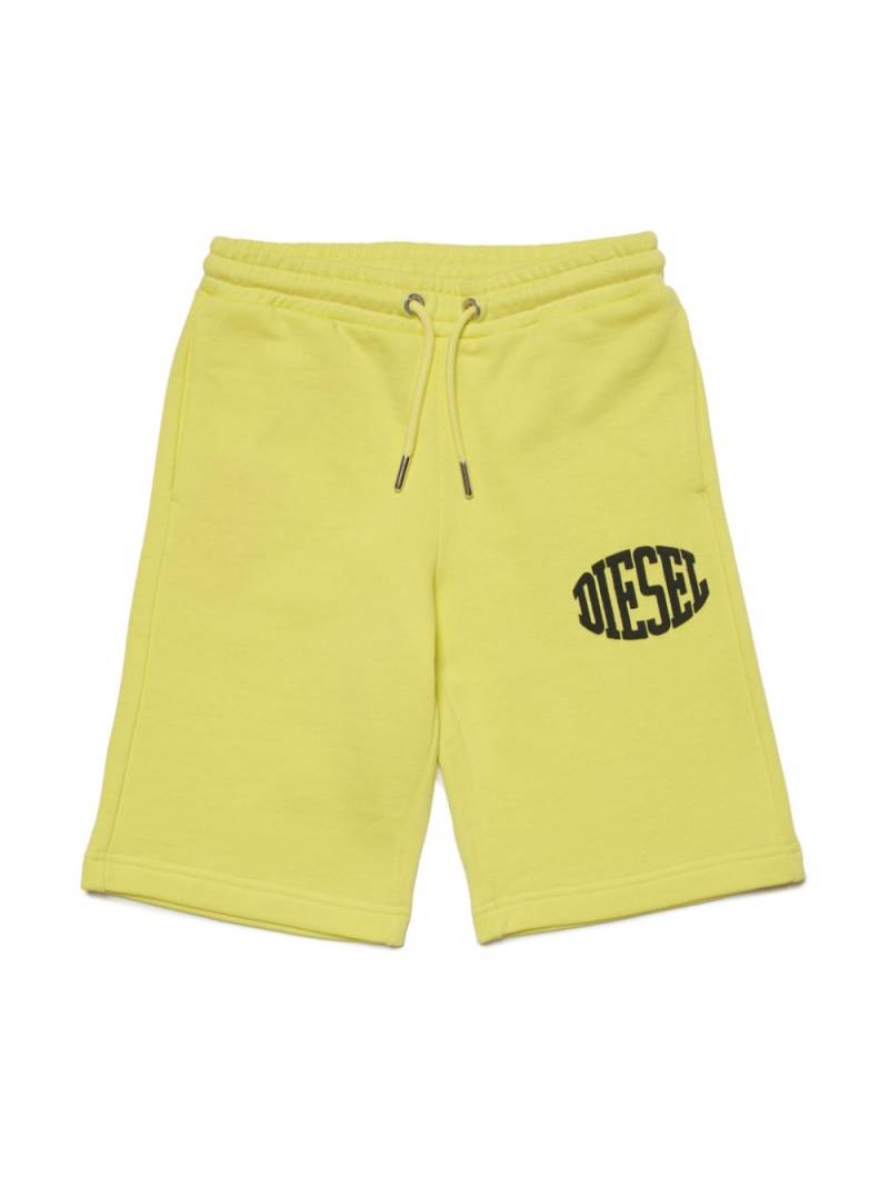 Diesel Kids logo-print track shorts - Yellow von Diesel Kids