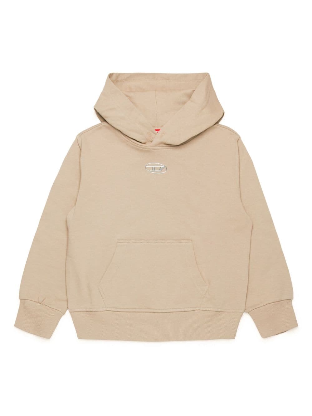 Diesel Kids logo-stamp cotton hoodie - Neutrals von Diesel Kids