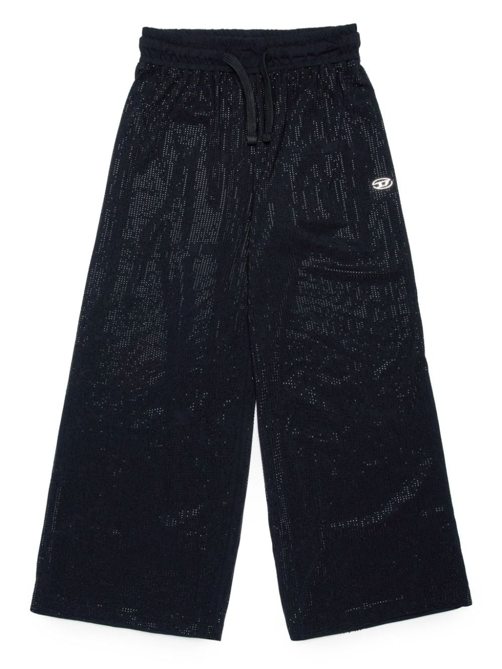 Diesel Kids rhinestoned wide-leg trousers - Black von Diesel Kids