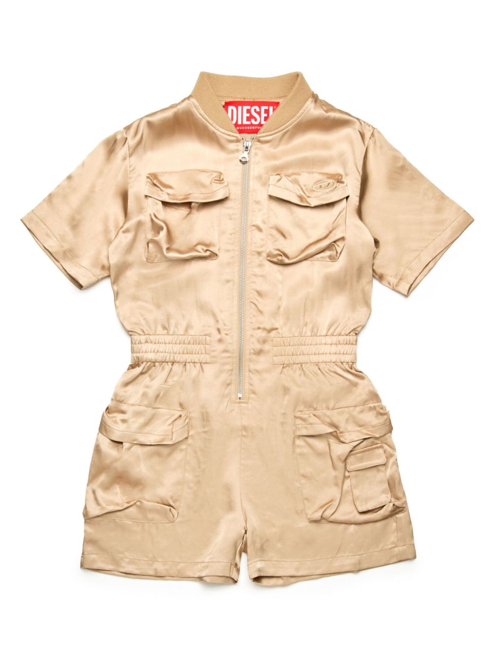 Diesel Kids satin-weave playsuit - Neutrals von Diesel Kids