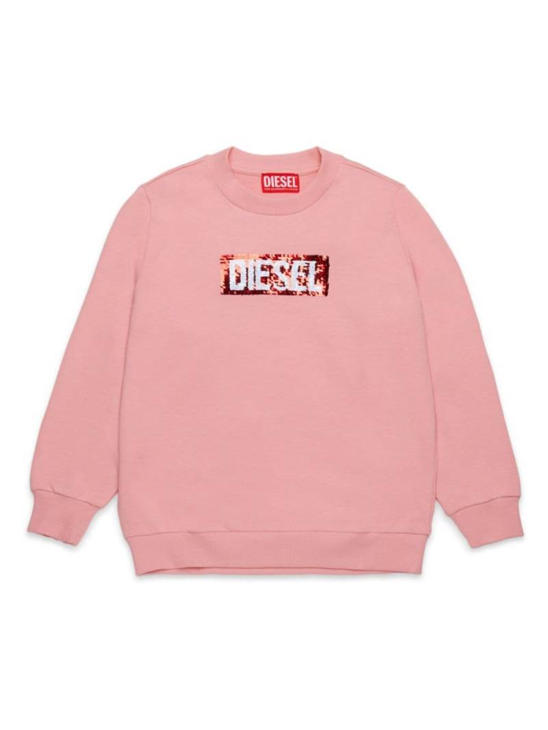 Diesel Kids sequin-embellished cotton sweatshirt - Pink von Diesel Kids