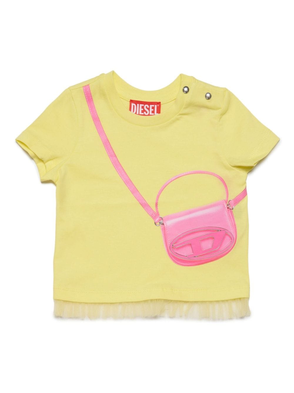 Diesel Kids trompe l'oeil-print cotton T-shirt - Yellow von Diesel Kids