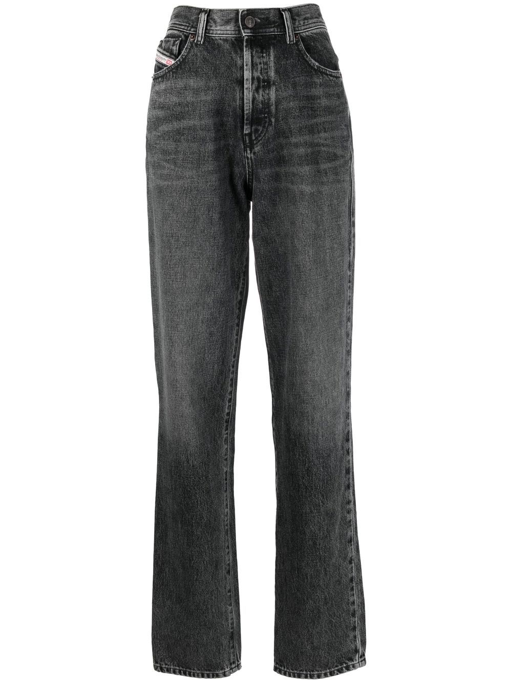 Diesel 1956 straight-leg cropped jeans - Grey von Diesel