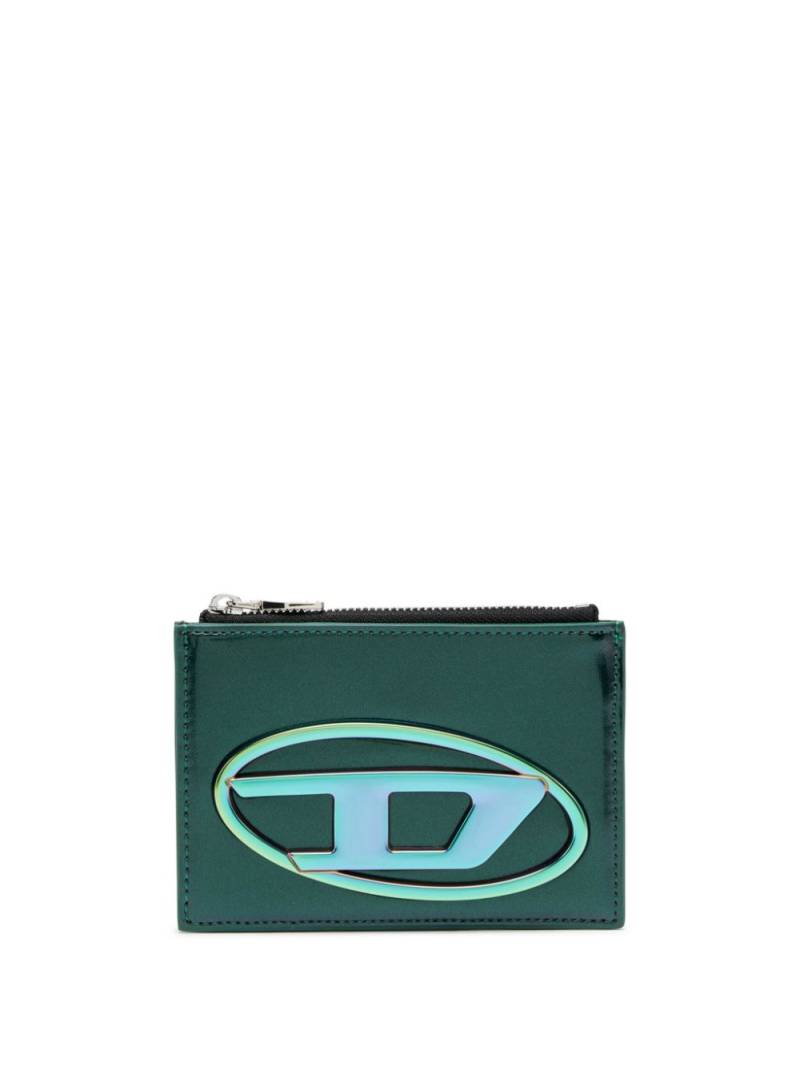 Diesel 1DR logo-plaque cardholder - Green von Diesel